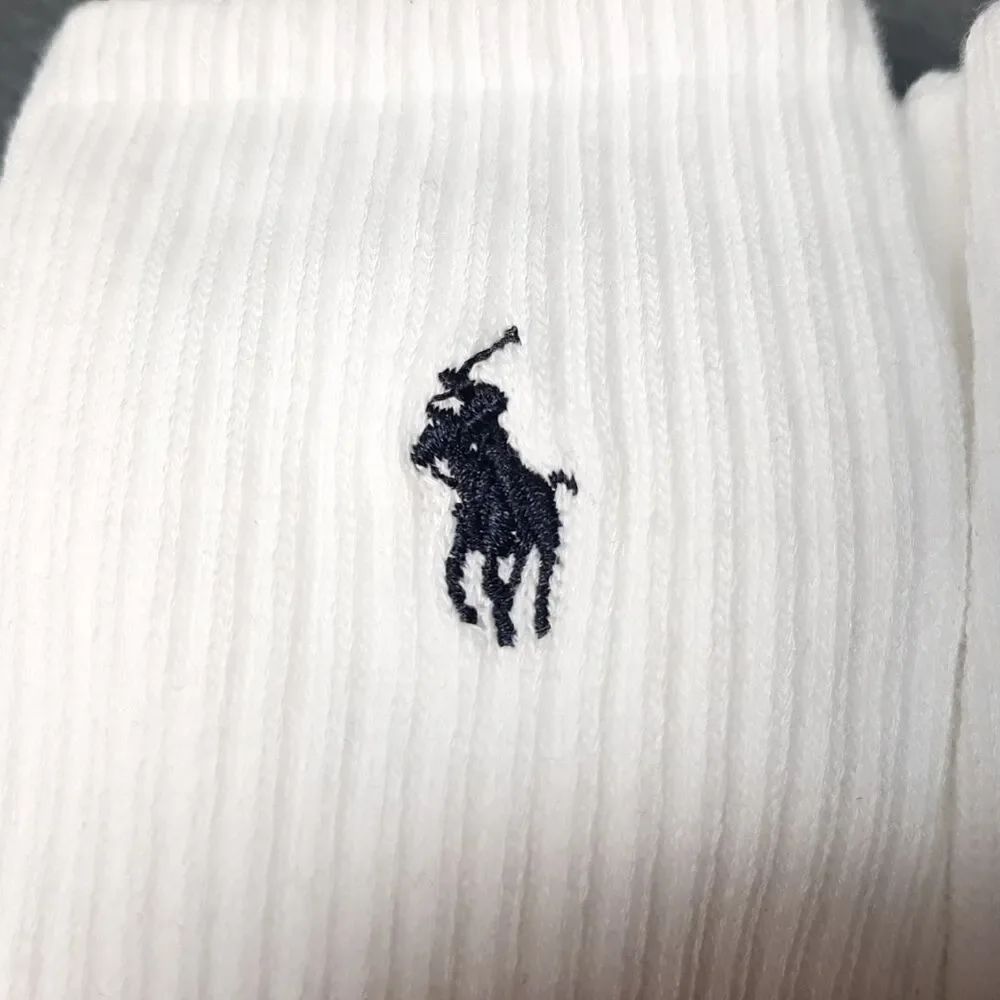 Polo Ralph Lauren Socks Mens White 6 Pairs Classic Sport PRL ZP821005PK6N BUNDLE